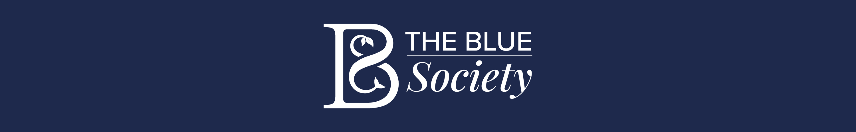 The blue society banner